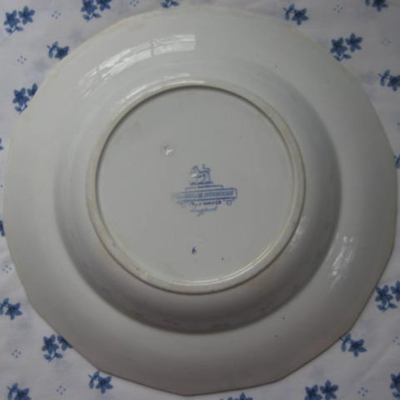 Antique Staffordshire Garden Scenery Blue Transferware Bowl Mayer Ca 1843-55 - Picture 3 of 6